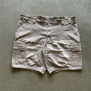 Duluth Trading Co Flex Fire Hose Cargo Shorts Mens 48 Relaxed Fit Tan Utility